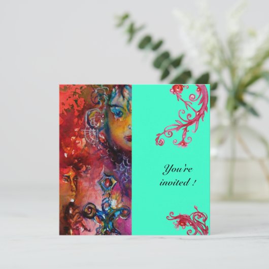 EXCALIBUR , helderrood ,blauw Kaart (Staand voorkant)