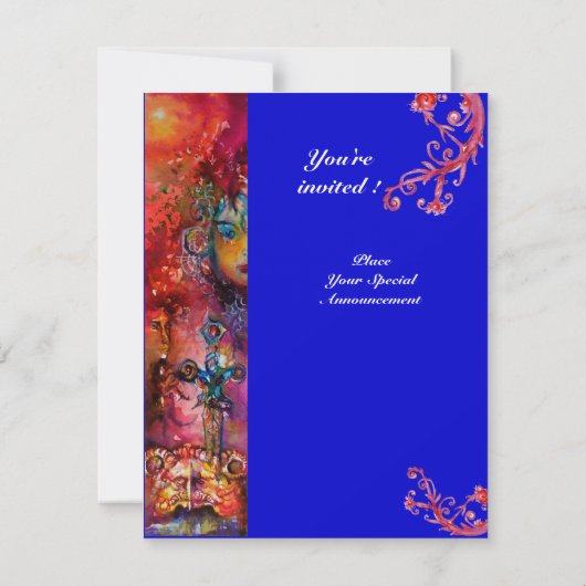 EXCALIBUR , helderrood ,blauw Kaart (Achterkant)