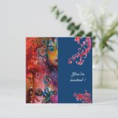 EXCALIBUR , helderrood ,blauw Kaart (Staand voorkant)