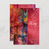 EXCALIBUR, helderrood ,blauw rsvp (Voorkant / Achterkant)