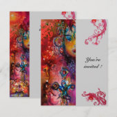 EXCALIBUR, helderrood grijs Kaart (Voorkant / Achterkant)