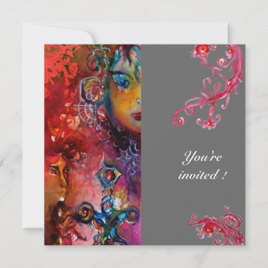 EXCALIBUR , helderrood, grijs Kaart (Voorkant)