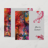 EXCALIBUR, helderrood, grijs Kaart (Voorkant / Achterkant)