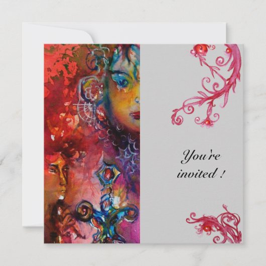 EXCALIBUR, helderrood, grijs Kaart (Voorkant)