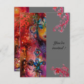 EXCALIBUR, helderrood grijs Kaart (Voorkant / Achterkant)