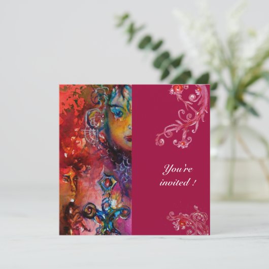 EXCALIBUR , helderrood , Kaart (Staand voorkant)