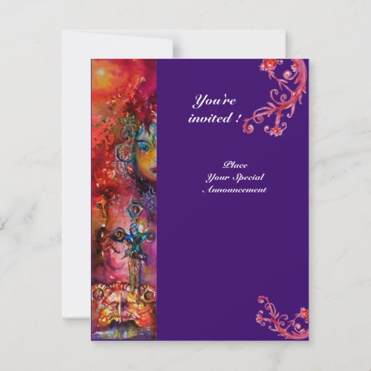 EXCALIBUR , helderrood, paars Kaart (Achterkant)