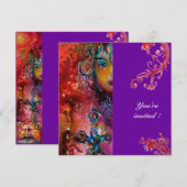 EXCALIBUR , helderrood , paars Kaart (Voorkant / Achterkant)