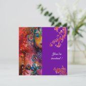 EXCALIBUR , helderrood , paars Kaart (Staand voorkant)