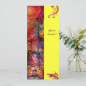 EXCALIBUR , helderrood ,roze blauw geel Kaart (Staand voorkant)