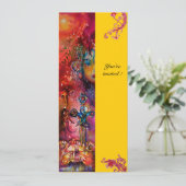 EXCALIBUR, helderrood, roze blauw geel Kaart (Staand voorkant)