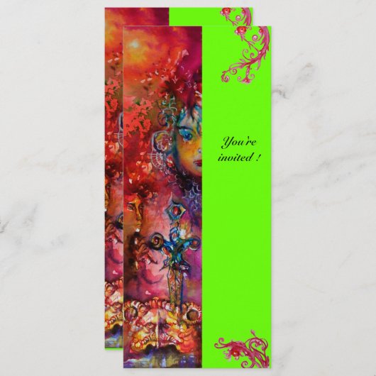 EXCALIBUR , helderrood ,roze blauw groen Kaart (Voorkant / Achterkant)