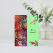 EXCALIBUR, helderrood, roze blauw groen Kaart (Staand voorkant)