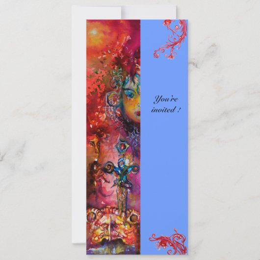 EXCALIBUR, helderrood, roze blauw Kaart (Voorkant)