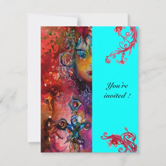 EXCALIBUR , helderrood , roze blauw Kaart (Voorkant)