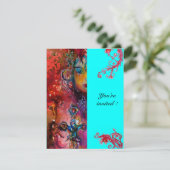 EXCALIBUR , helderrood , roze blauw Kaart (Staand voorkant)
