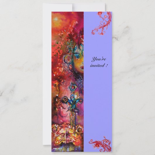 EXCALIBUR, helderrood, roze blauw Kaart (Voorkant)