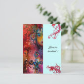 EXCALIBUR, helderrood, roze blauw Kaart (Staand voorkant)
