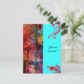 EXCALIBUR, helderrood, roze blauw Kaart (Staand voorkant)