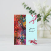 EXCALIBUR , helderrood , roze blauw Kaart (Staand voorkant)