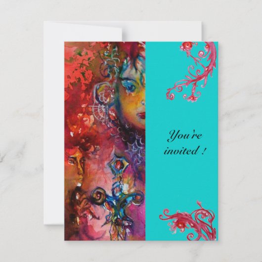 EXCALIBUR , helderrood ,roze blauw Kaart (Voorkant)