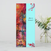 EXCALIBUR, helderrood, roze blauw Kaart (Staand voorkant)