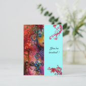 EXCALIBUR, helderrood, roze blauw Kaart (Staand voorkant)