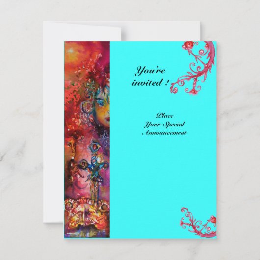 EXCALIBUR , helderrood ,roze blauw Kaart (Achterkant)