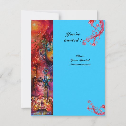 EXCALIBUR , helderrood ,roze blauw Kaart (Achterkant)