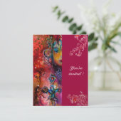 EXCALIBUR , helderrood ,roze Kaart (Staand voorkant)