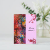 EXCALIBUR , helderrood ,roze Kaart (Staand voorkant)