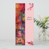 EXCALIBUR , helderrood ,roze Kaart (Staand voorkant)