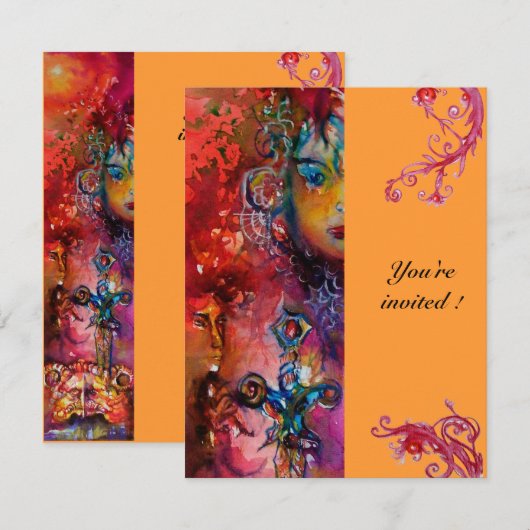 EXCALIBUR , helderrood, roze Kaart (Voorkant / Achterkant)