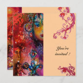 EXCALIBUR, helderrood, roze Kaart (Voorkant / Achterkant)