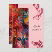 EXCALIBUR, helderrood, roze Kaart (Voorkant / Achterkant)