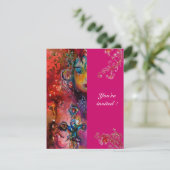 EXCALIBUR , helderrood ,roze Kaart (Staand voorkant)