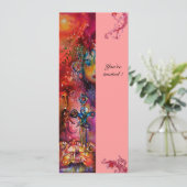 EXCALIBUR , helderrood ,roze Kaart (Staand voorkant)