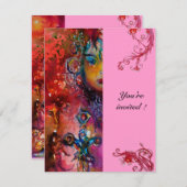 EXCALIBUR , helderrood, roze Kaart (Voorkant / Achterkant)