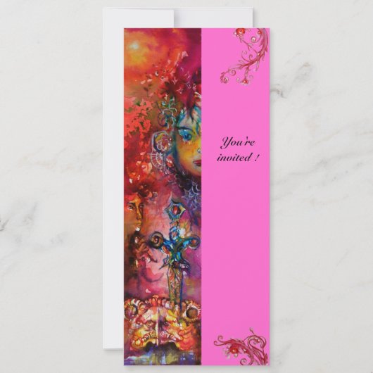 EXCALIBUR, helderrood, roze paars Kaart (Voorkant)