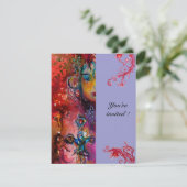 EXCALIBUR, helderrood, roze paars Kaart (Staand voorkant)