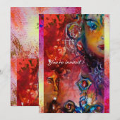 EXCALIBUR, helderrood, roze paars Kaart (Voorkant / Achterkant)