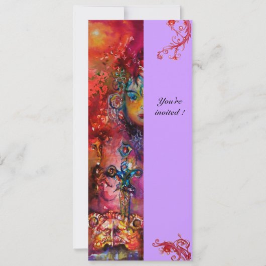 EXCALIBUR, helderrood, roze paars Kaart (Voorkant)
