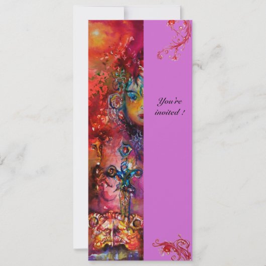 EXCALIBUR , helderrood , roze paars Kaart (Voorkant)