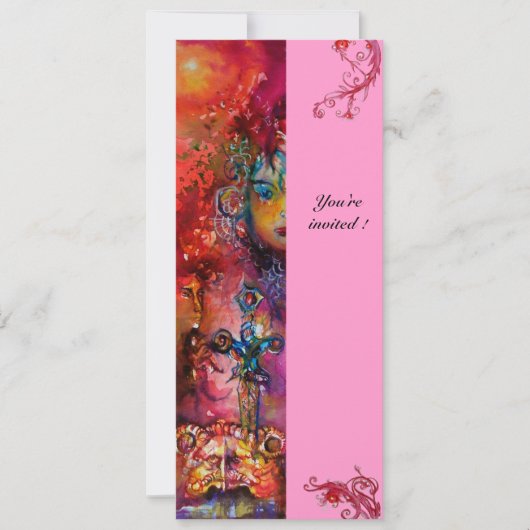 EXCALIBUR , helderrood , roze paars Kaart (Voorkant)