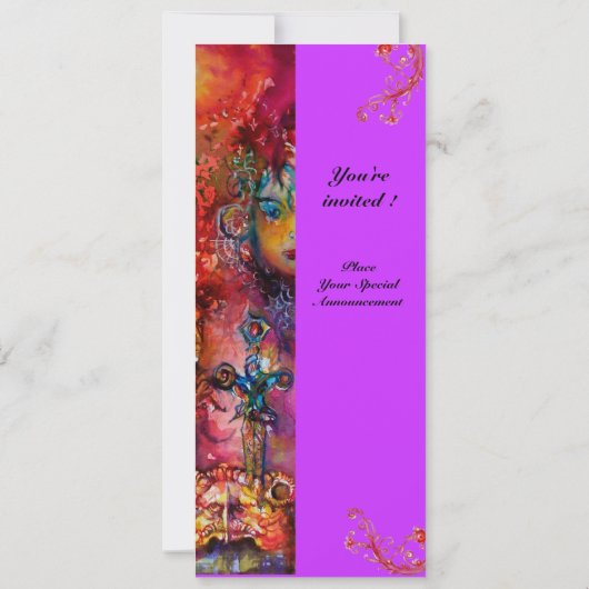 EXCALIBUR , helderrood , roze paars Kaart (Achterkant)