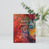 EXCALIBUR , helderrood ,roze paars Kaart (Staand voorkant)