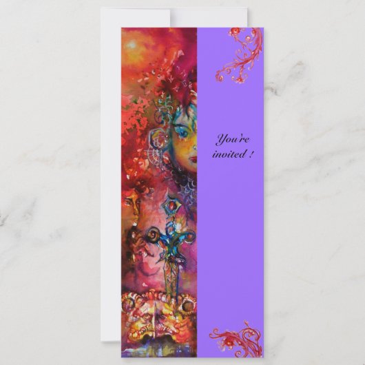 EXCALIBUR , helderrood , roze paars Kaart (Voorkant)