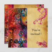 EXCALIBUR , helderrood , roze paarse perkament Kaart (Voorkant / Achterkant)