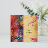 EXCALIBUR , helderrood , roze paarse perkament Kaart (Staand voorkant)