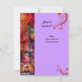 EXCALIBUR , helderrood , roze paarsviolet Kaart (Achterkant)